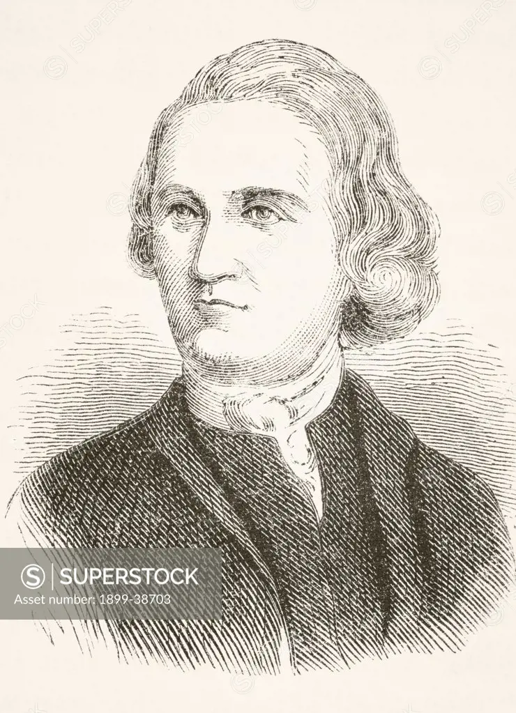 Samuel Adams 1722 - 1803. American statesman and Founding Father. From The National and Domestic History of England by William Aubrey published London circa 1890