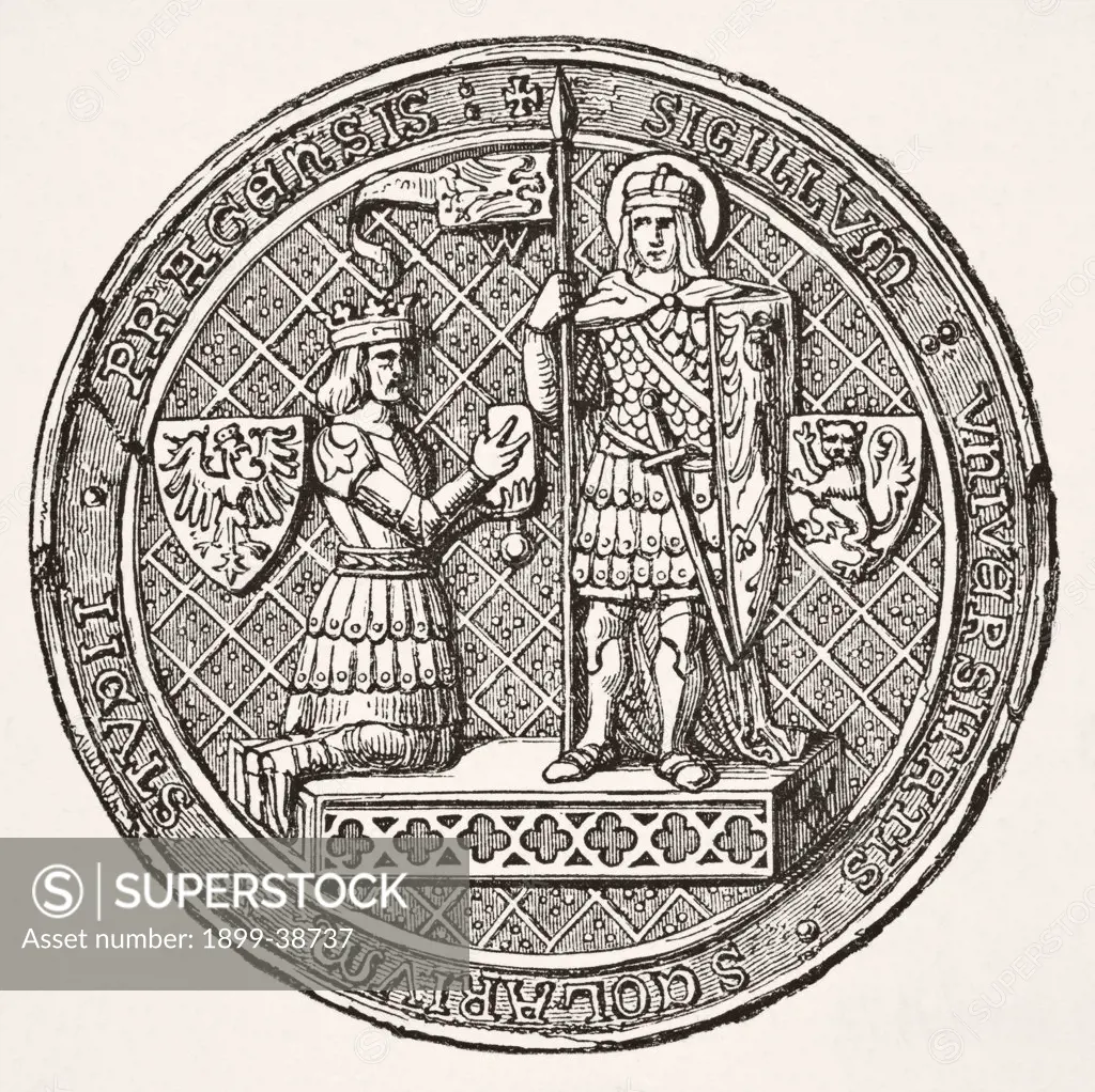 Seal of the University of Prague From Science and Literature in The Middle Ages by Paul Lacroix published London 1878