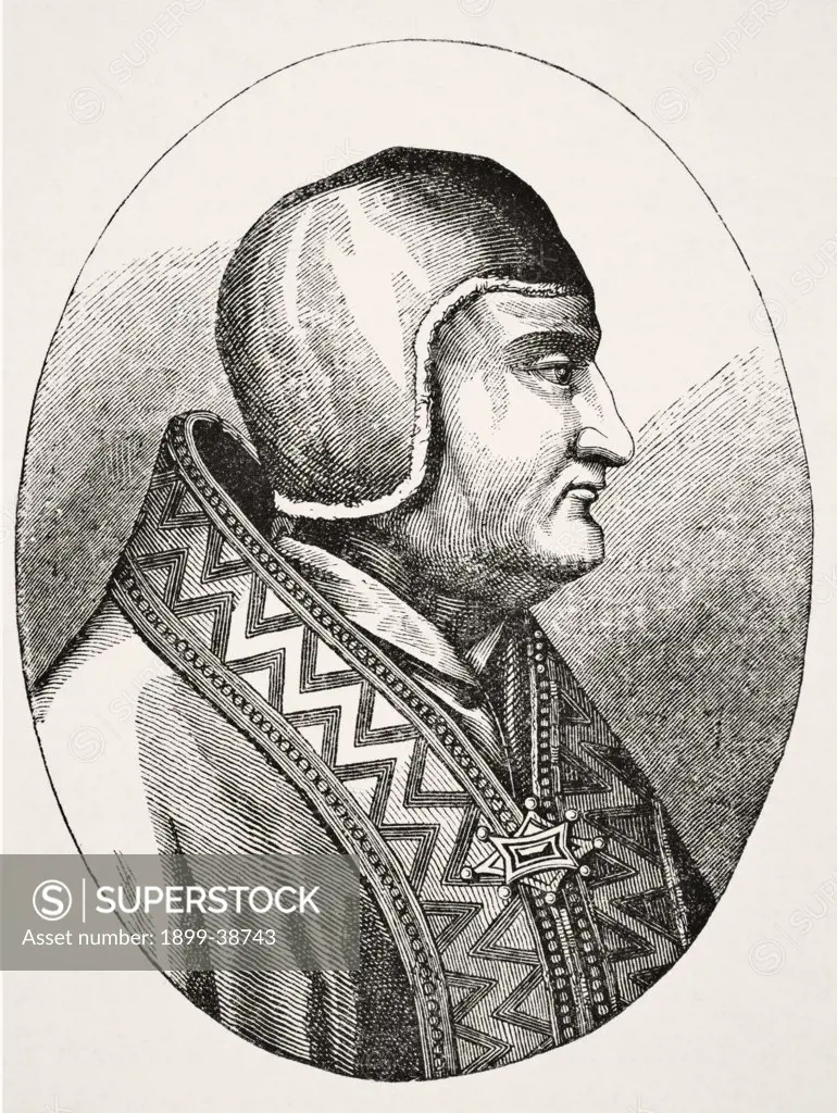 Pope Clement IV 1195 to 1268 Born Gui Faucoi le Gros From Science and Literature in The Middle Ages by Paul Lacroix published London 1878