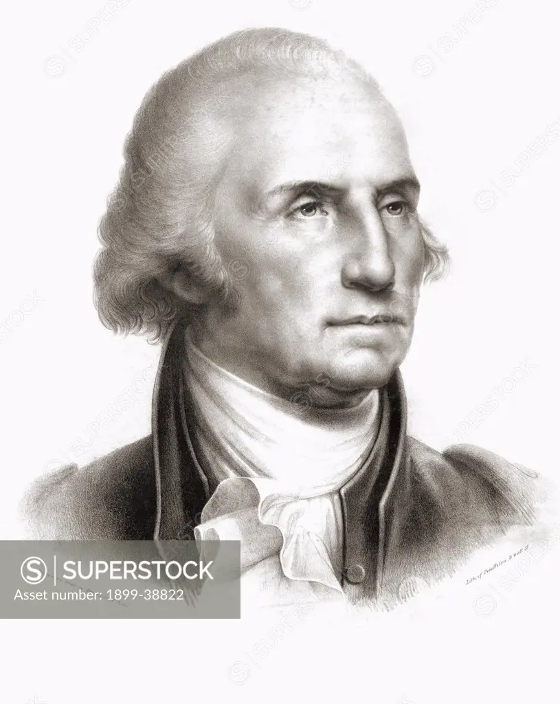George Washington 1732 - 1799 First president of The United States of America after an original work by Rembrandt Peale