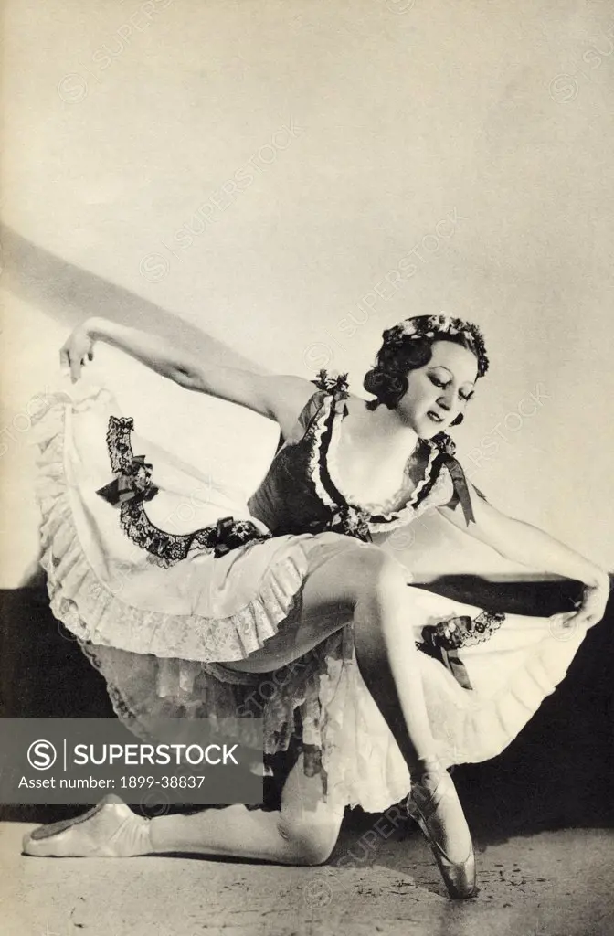 Aleksandra Dionisyevna Danilova 1903 -1997 Russian born prima ballerina assoluta From the book Footnotes to The Ballet published 1938