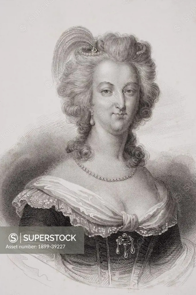 Marie Antoinette 1755-1793. Queen of France, wife of Louis XVI. Engraved by S. Freeman.