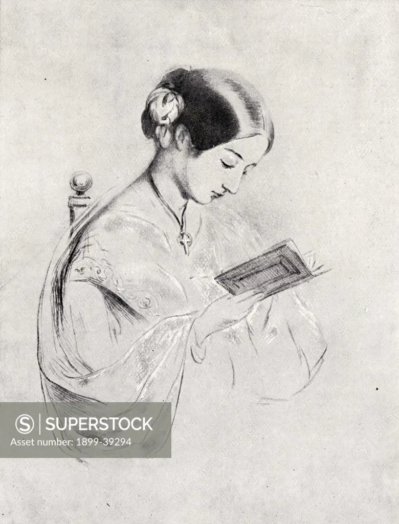 Florence Nightingale, 1820-1910, pioneer of nursing and a reformer of hospital sanitation methods. From the book ""V.R.I. Her Life and Empire"" by The Marquis of Lorne, K.T. now his grace The Duke of Argyll.