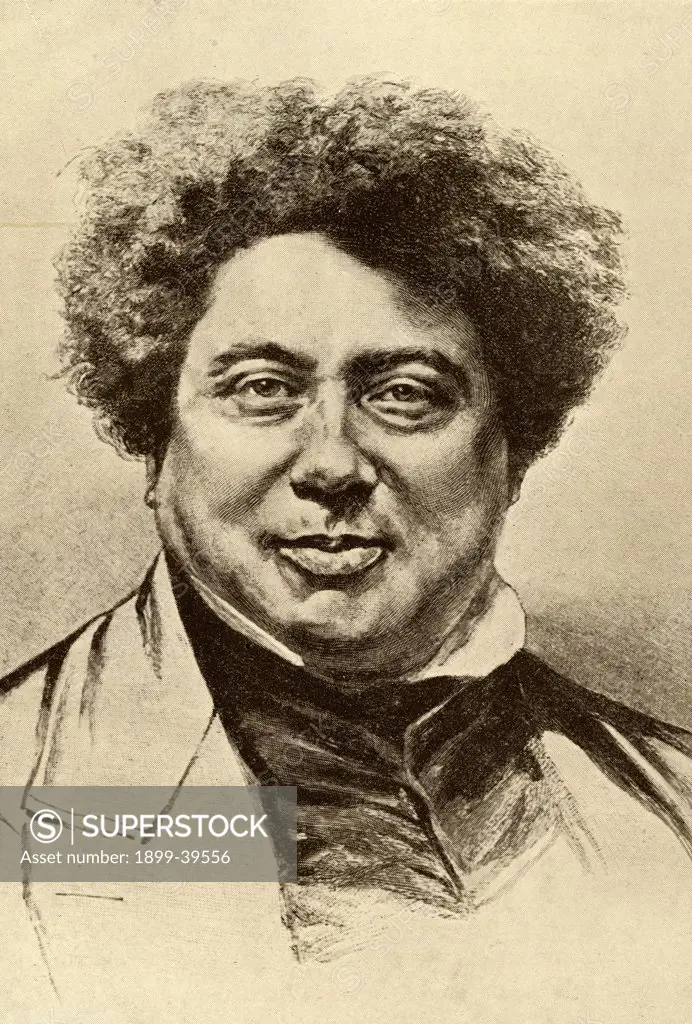 Alexandre Dumas Senior, 1803 - 1870. French author known as pere. From the book ""The Masterpiece Library of Short Stories"" volume 3 French.