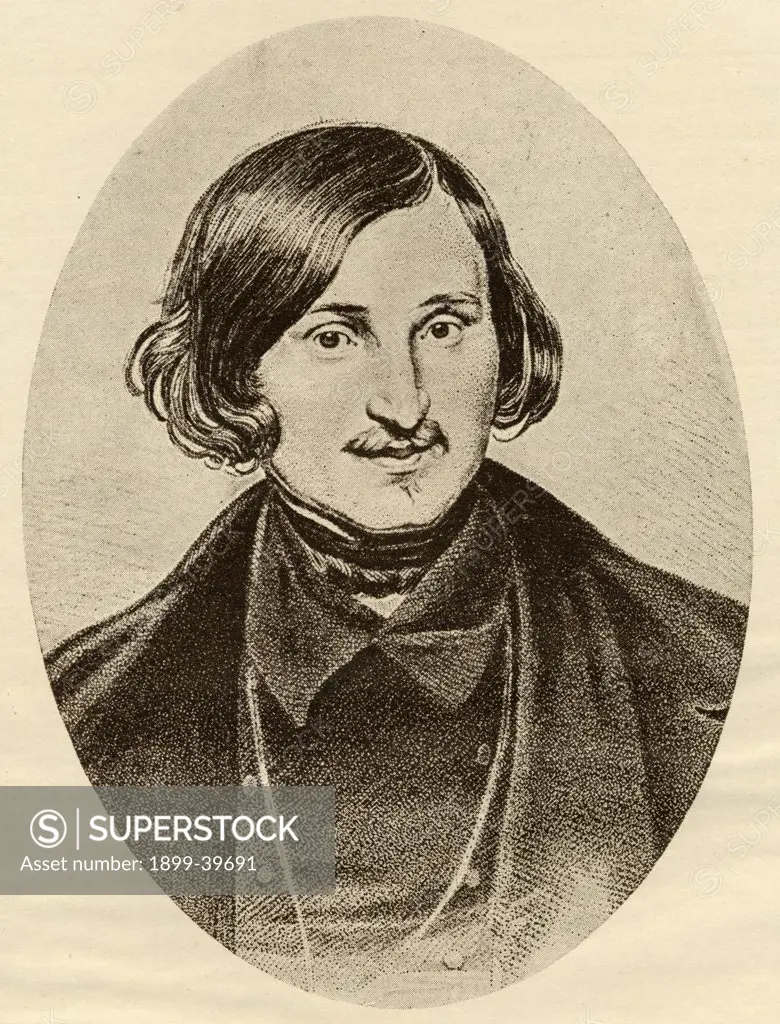 Nikolay Vasilyevich Gogol, 1809-1852. Russian writer. From the book ""The Masterpiece Library of Short Stories, Russian Volume 12'