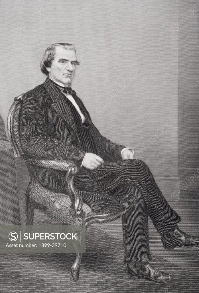 Andrew Johnson 1808 1875. 17th president of the United States 1865-69. From painting by Alonzo Chappel