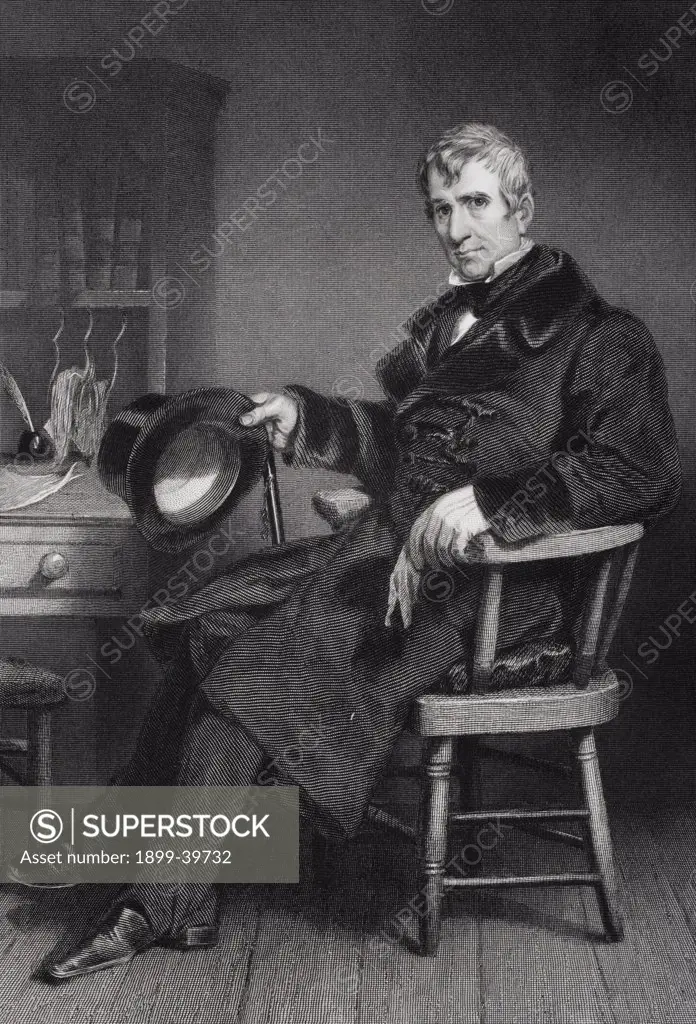 William Henry Harrison 1773 to 1841. 9th President of the United States. From painting by Alonzo Chappel