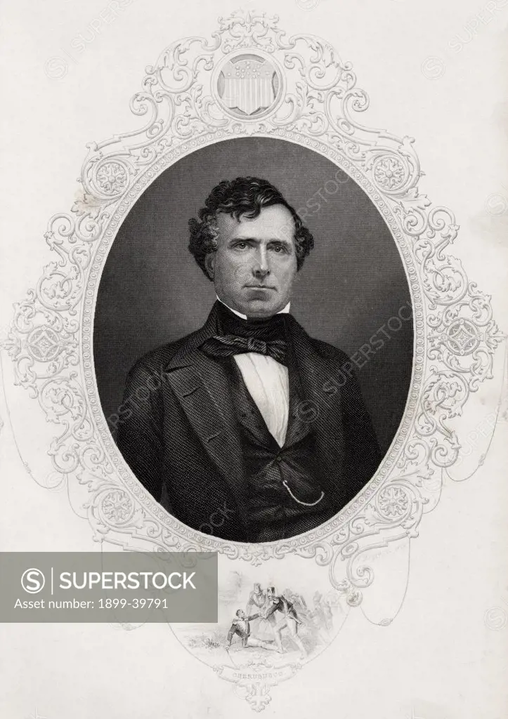 Franklin Pierce 1804-1869 14th president of the United States 1853-57 From a 19th century print engraved by J Rogers