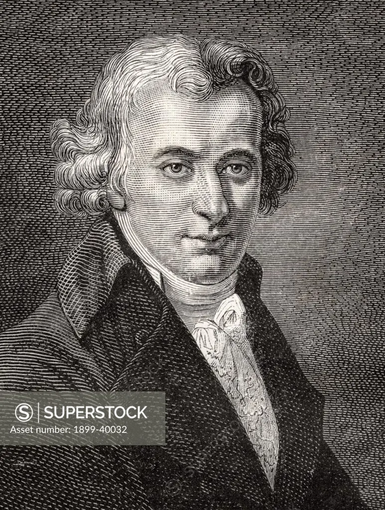 Jean-Baptiste Clery, 1759-1809. Valet to King Louis XVI, from ""Histoire de la Revolution Francaise"" by Louis Blanc