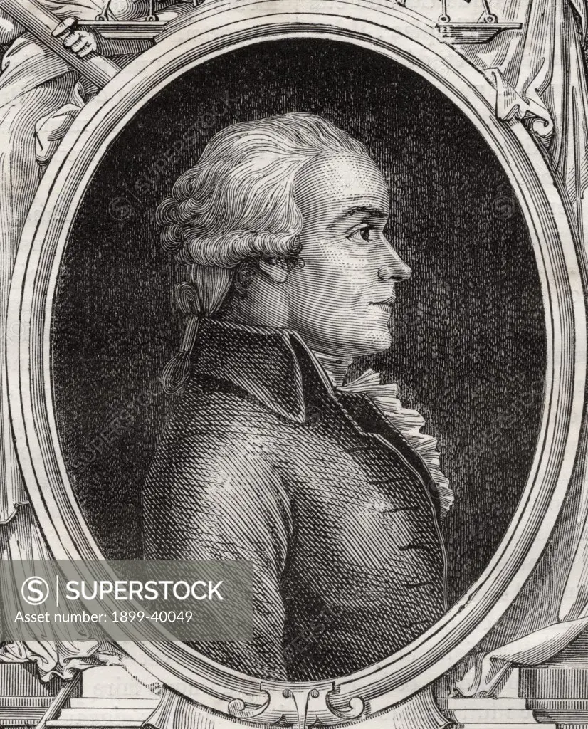 Charles Cochon de Lapparent, 1750-1825. French chief of police during the French Revolution. From ""Histoire de la Revolution Francaise"" by Louis Blanc