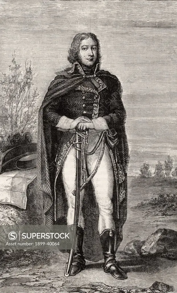 Louis Lazare Hoche, 1768-1797. French general during the French revolutionary wars, from ""Histoire de la Revolution Francaise"" by Louis Blanc. 