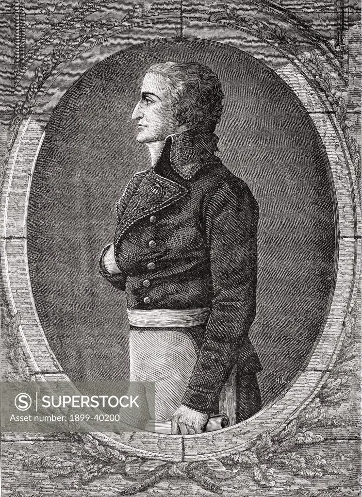 Jean-Jacques Regis de Cambaceres, Duke of Parma, 1753-1824. French revolutionary,legislator,statesman and jurist. Author of the code Napoleon.Engraved by Pannemaker-Ligny. From ""Histoire de la Revolution Francaise"" by Louis Blanc.