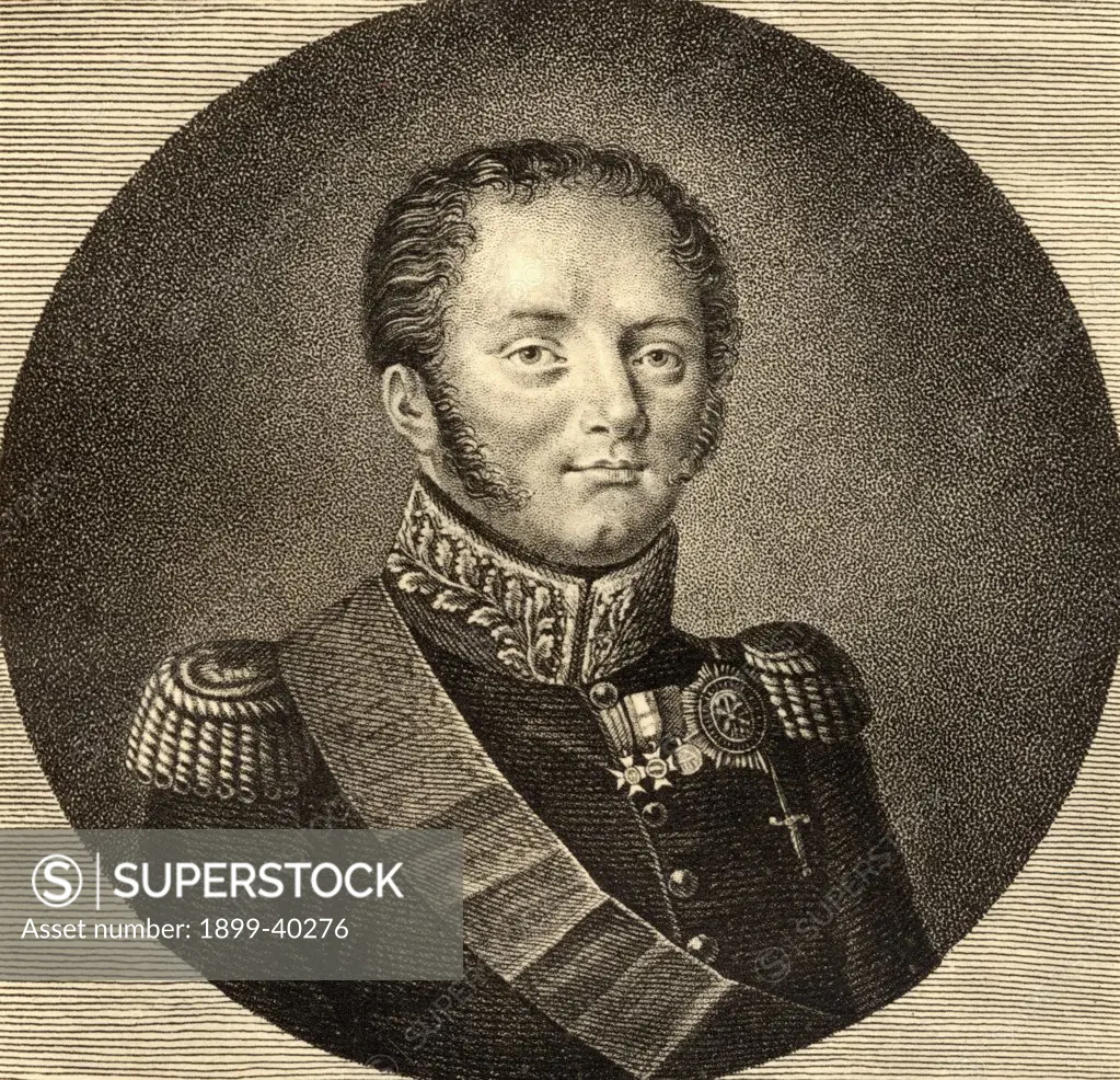 Alexander I of Russia.1777-1825. Aleksandr Pavlovich Romanov or Tsar Alexander I (The Blessed), Emperor of Russia, 1801-1825. Photo-etching from a rare print. From the book ' Lady Jackson's Works XIII. The Court of the Tuileries I' Published London 1899. 