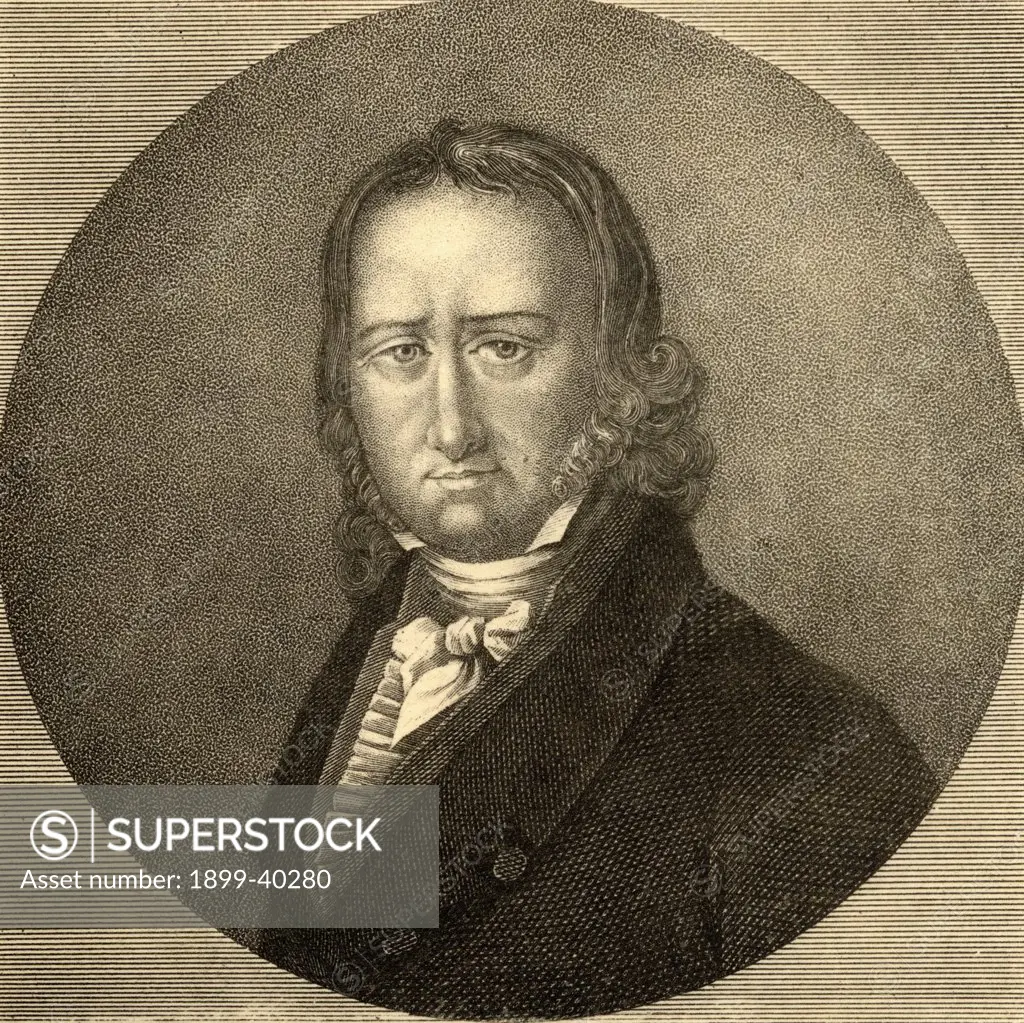 Benjamin Constant, 1767-1830. French man of letters.Photo-etching after the painting by Guibert.From the book ' Lady Jackson's Works XIII. The Court of the Tuileries I' Published London 1899.