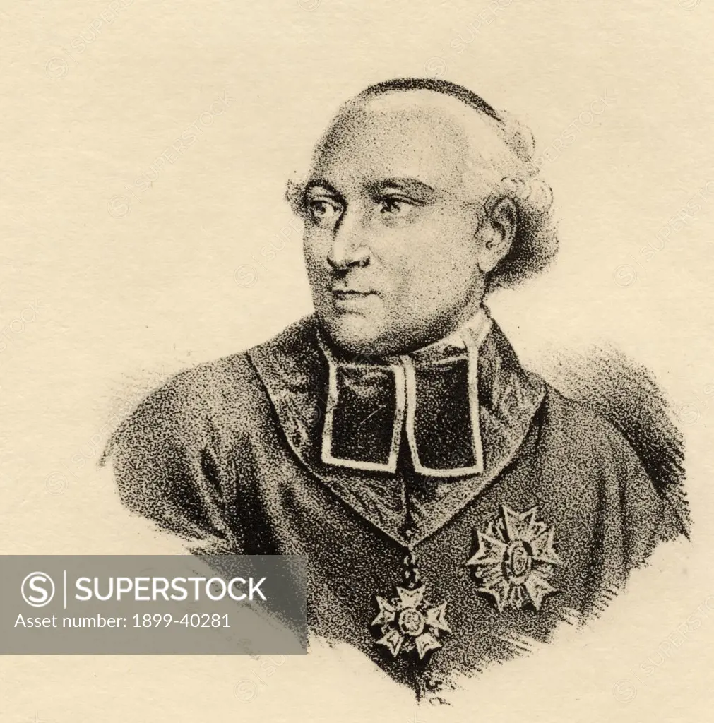 Cardinal Fesch,Joseph Fesch,1763-1839. Photo-etching after the engraving by W.M.Read. From the book ' Lady Jackson's Works XII. The French Court and Society II' Published London 1899.