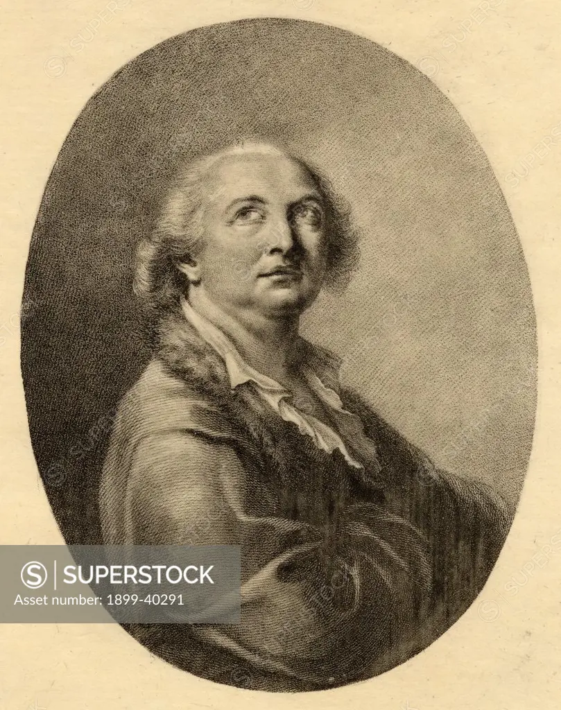Count Cagliostro, aka Guiseppe Balsamo or Joseph Balsamo, 1743-1795. Adventurer, magician and freemason. Photo-etching from engraving by Bartolozzi. From the book ' Lady Jackson's Works XI. The French Court and Society I' Published London 1899.