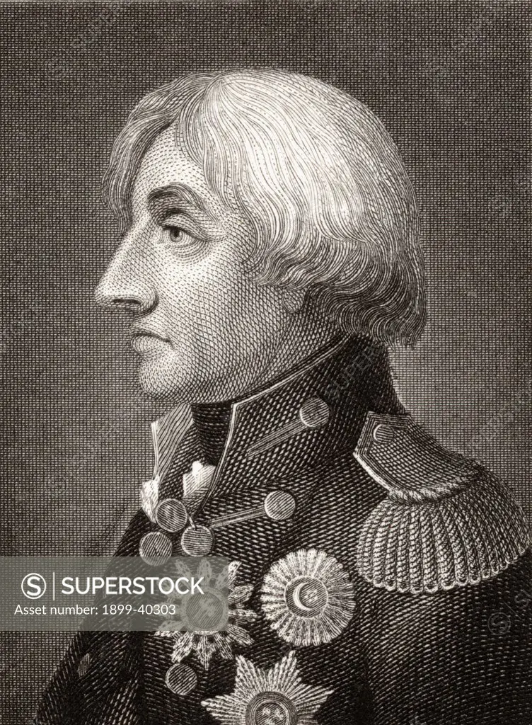 Horatio Nelson,Viscount Nelson,Lord Nelson, 1758-1805 British naval commander. 19th century print, engraved by Edward F. Finden from a painting by S. Dekoster.