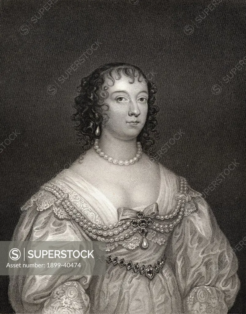 Charlotte de la Tremouille Countess of Derby, 1599-1663. Royalist wife of 3rd Earl of Derby. From the book 'Lodge's British Portraits' published London 1823.