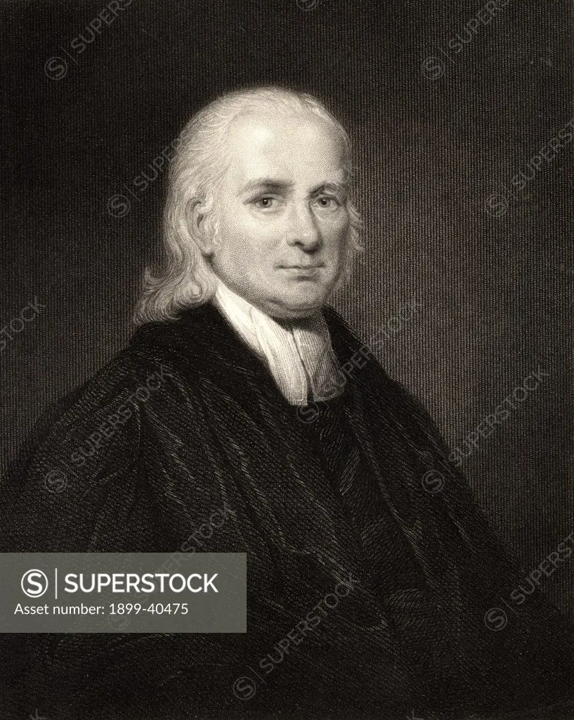 Christian Friedric Schwartz 1726-1798. Lutherian missionary. From the book 'Gallery of Portraits' published London 1833.