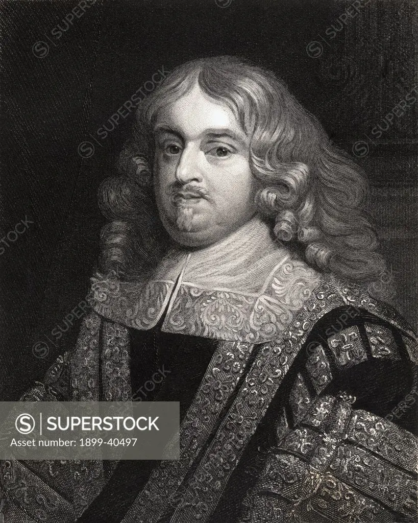 Edward Hyde 1st Earl of Clarendon, Viscount Cornbury, Sir Edward Hyde and Baron Hyde of Hindon, 1609-1674. English statesman, historian From the book 'Lodge's British Portraits' published London 1823.