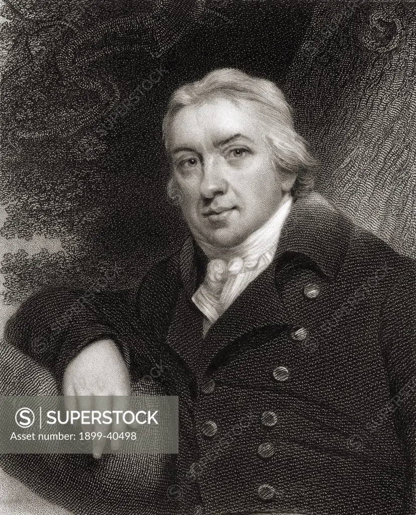 Edward Jenner 1749-1823. English surgeon discoverer of Smallpox vaccination. From the book 'Gallery of Portraits' published London 1833.