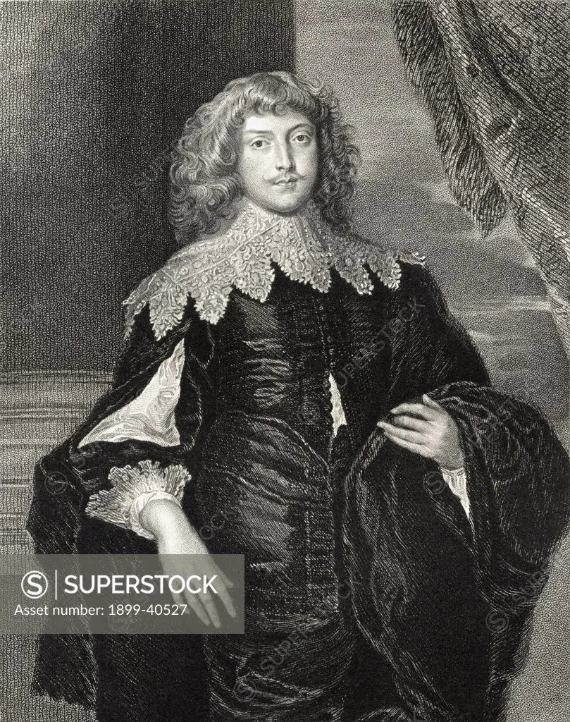 George Digby 2nd. Earl of Bristol, 1612 - 1677. English Royalist. Advisor to kings Charles I and Charles II. From the book 'Lodge's British Portraits' published London 1823.
