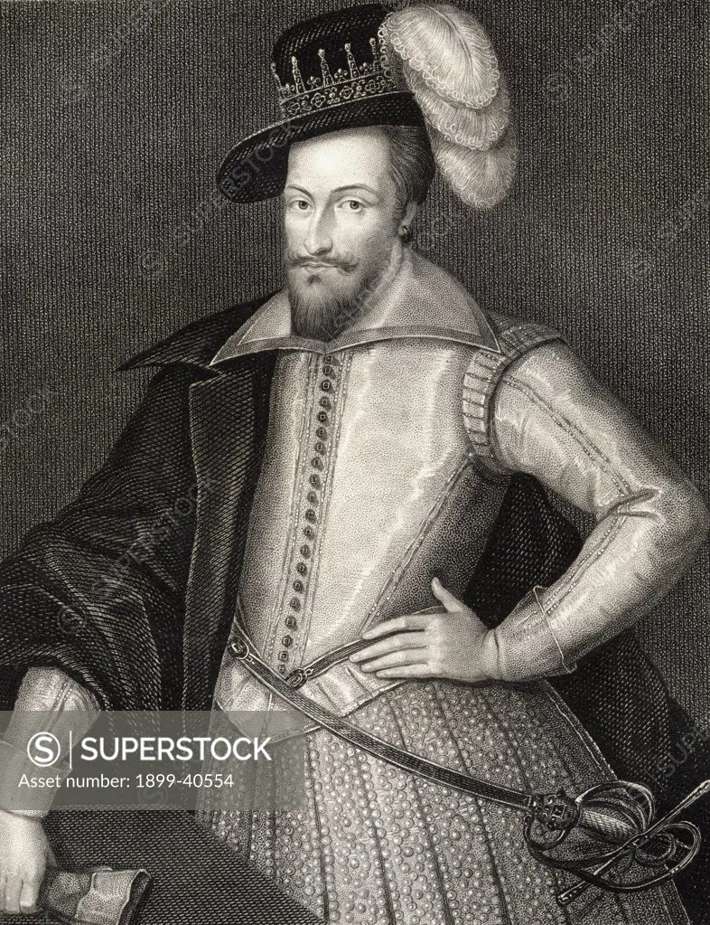 Henry Somerset 1st. Marquis of Worcester, c.1562-1646. From the book 'Lodge's British Portraits' published London 1823.