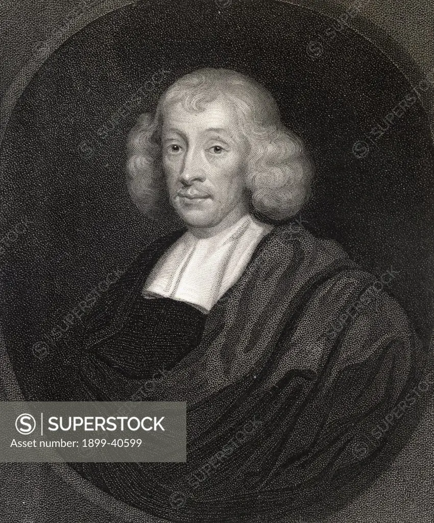 John Ray, also spelled Wray, 1627-1705. Leading 17th century English naturalist and botanist. From the book 'Gallery of Portraits' published London 1833.