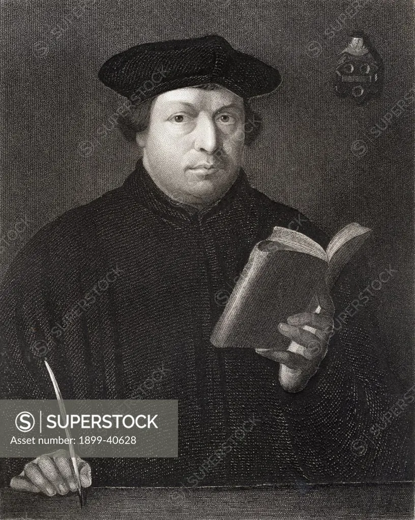 Martin Luther 1483-1546. German theologian and religious reformer. From the book 'Gallery of Portraits' published London 1833.