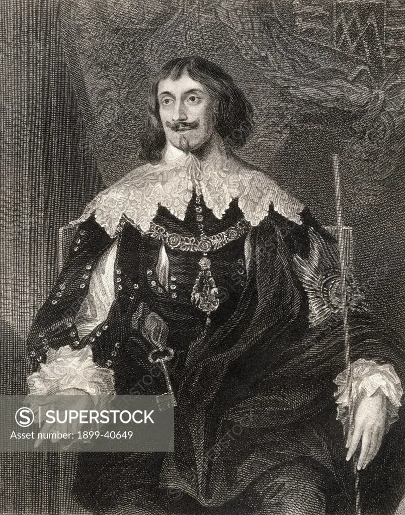 Philip Herbert 4th. Earl of Pembroke, 1st. Earl of Montgomery, 1584-1650. English courtier. From the book 'Lodge's British Portraits' published London 1823.