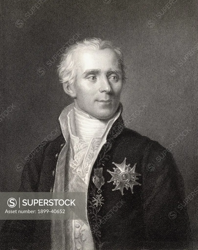 Pierre Simon Laplace Marquis de Laplace, 1749-1827 aka Comte de Laplace 1806-17. French mathematician, astronomer and physicist. From the book 'Gallery of Portraits' published London 1833.