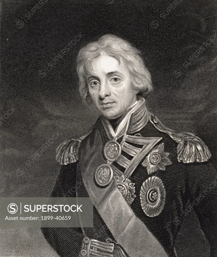 Horatio Nelson Viscount Nelson, 1758-1805. British naval commander. From the book 'Gallery of Portraits' published London 1833
