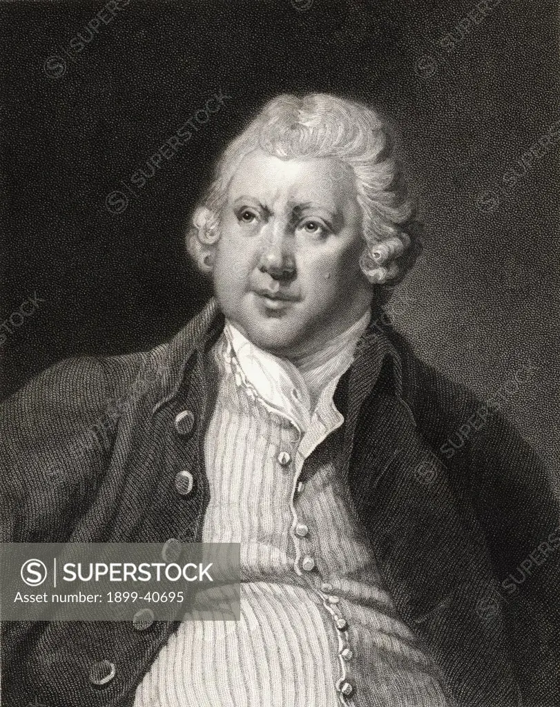 Sir Richard Arkwright 1732-1792. English textile industrialist and inventor. From the book 'Gallery of Portraits' published London 1833.