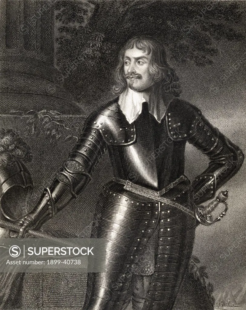 William Craven 1st Earl of Craven Baron Craven 1606-1697 English courtier and Royalist during English civil wars From the book 'Lodge's British Portraits' published London 1823