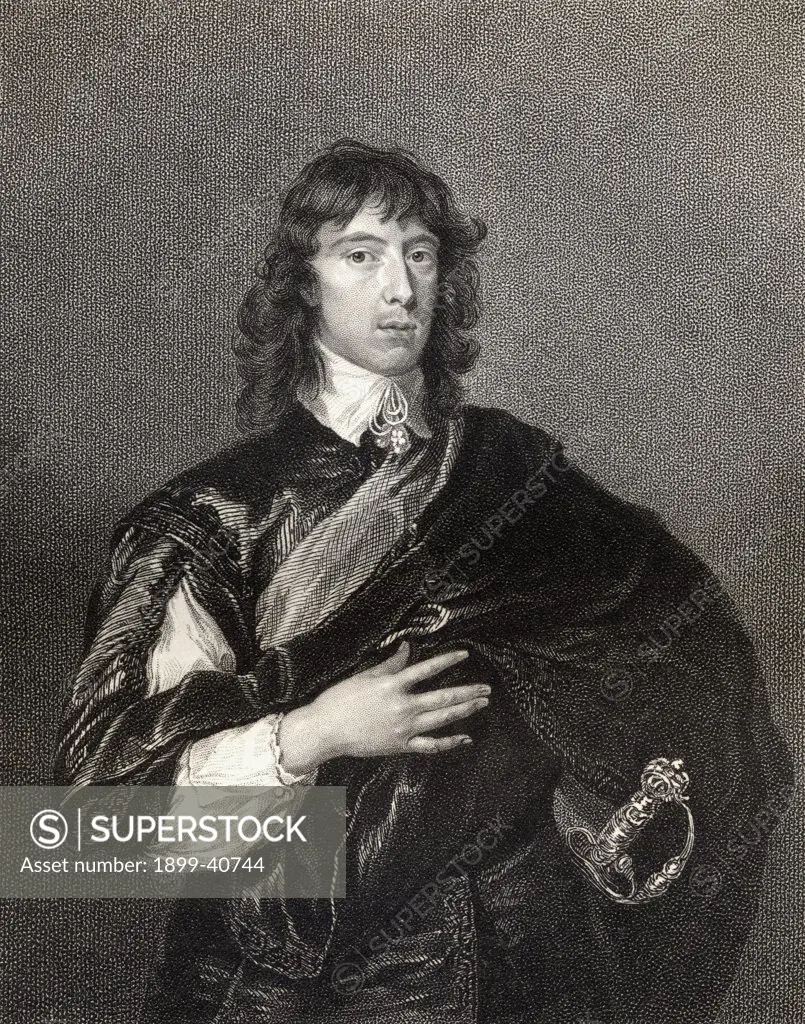 William Howard 1st Viscount Stafford, 1614-1680. Roman Catholic martyr implicated in Popish plot. From the book 'Lodge's British Portraits' published London 1823.