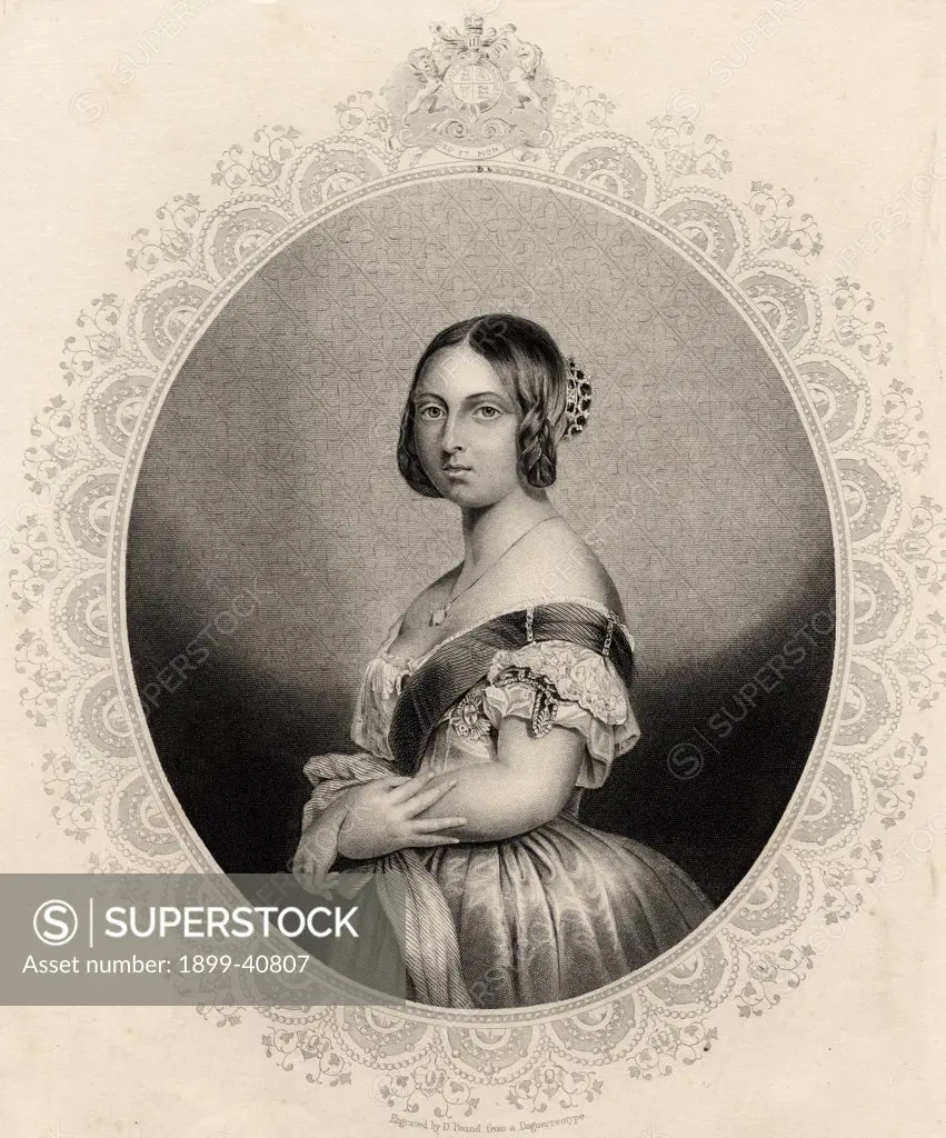 Queen Victoria,1819-1901 Princess Alexandrina Victoria of Saxe-Coburg. Engraved by D.Pound from a daguerreotype, 19th century.