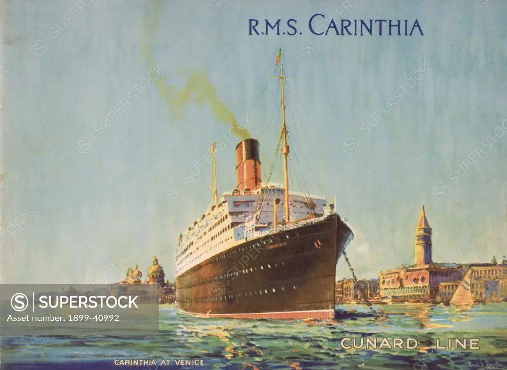 Cunard Line promotional brochure for the RMS ""Carinthia"" circa 1926-1930