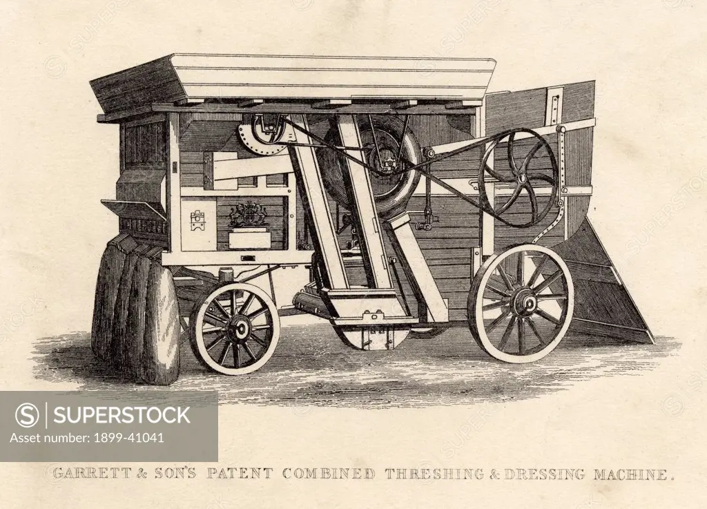 Garrett and Son's Patent Combined Threshing and Dressing Machine
