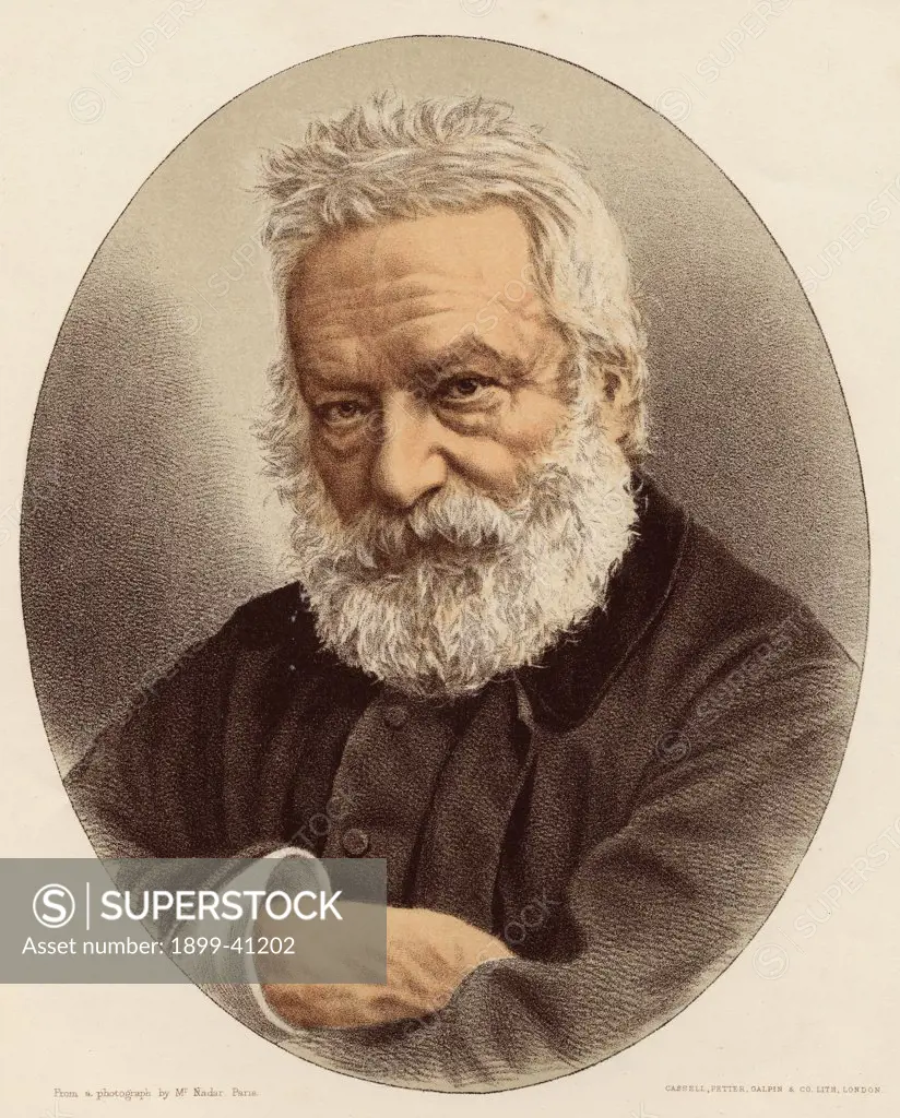 Victor Marie Hugo,1802-1885. French poet, novelist and dramatist From a photograph by Monsieur Nadar.