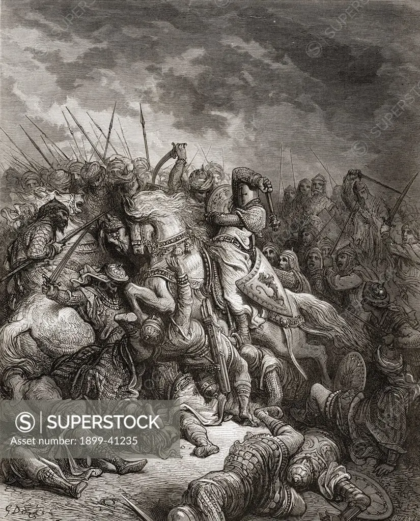 Richard The Lionheart in battle at Arsuf in the 3rd crusade 1187 1192 Richard I aka Richard The Lionheart English monarch