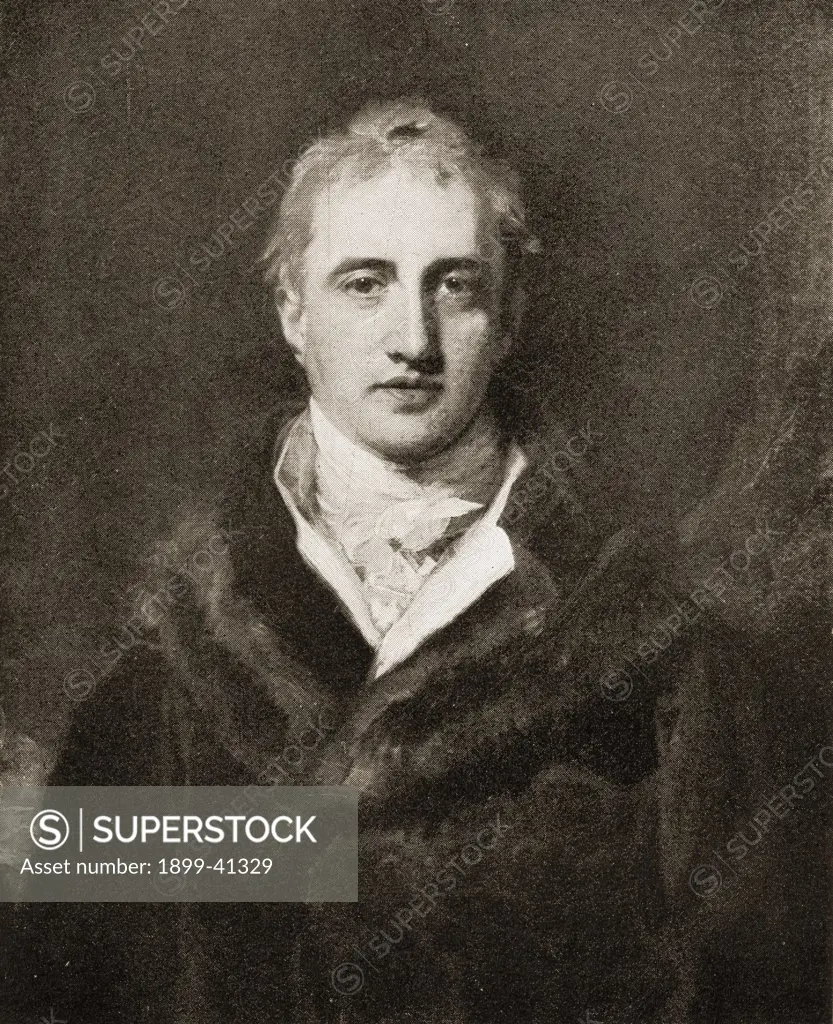 Robert Stewart, Viscount Castlereagh, Marquis of Londonderry, 1769-1822. From the painting by Sir. Thomas Lawrence.