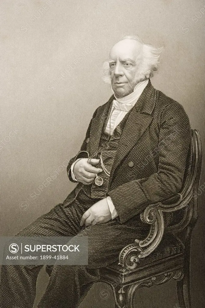 Andrew Reed, 1788-1862. English Reverend and benefactor. Founder of the London Orphan Asylum.Engraved by D.J.Pound from a photograph by Mayall. From the book ""The Drawing-Room Portrait Gallery of Eminent Personages"" Volume 2. Published in London 1859.