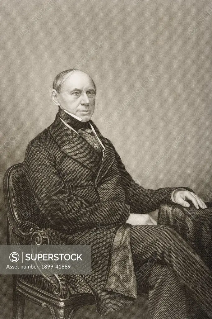 Count Ernst Philipp Brunnow, 1797-1875. Russian diplomat. From an engraving by D.J.Pound from a photograph by Mayall. From the book ""The Drawing-Room Portrait Gallery of Eminent Personages"" Volume 2. Published in London 1859.