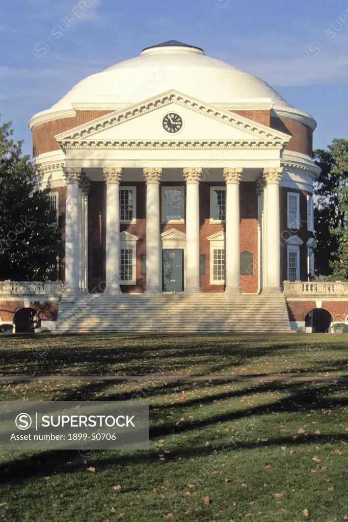 Virginia - The Rotunda Building At University Of Virginia, Thomas Jefferson Design