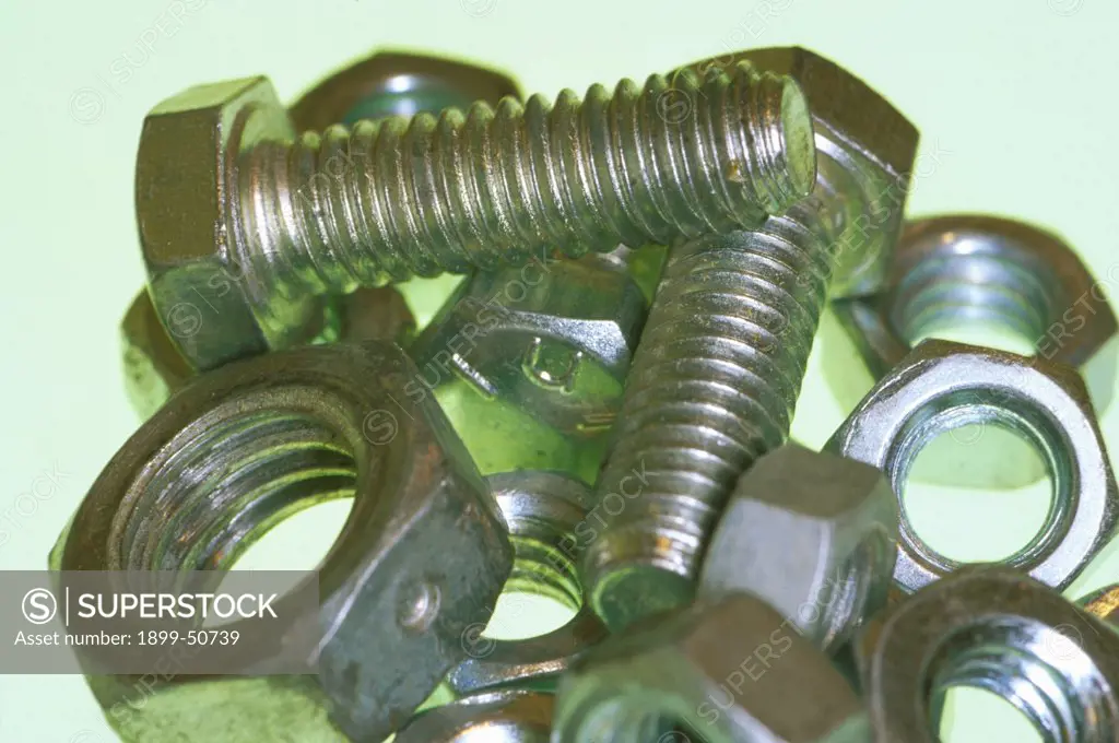Close Up Of Nuts And Bolts
