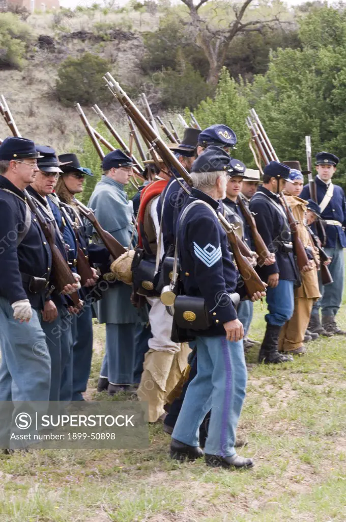 Civil War Reenactment Battles Of Glorieta Pass And Apache Canyon In New Mexico.