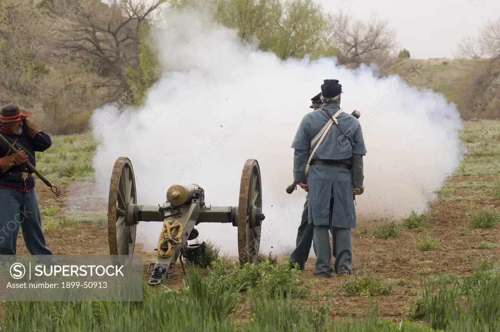 Civil War Reenactment Battles Of Glorieta Pass And Apache Canyon In New Mexico.