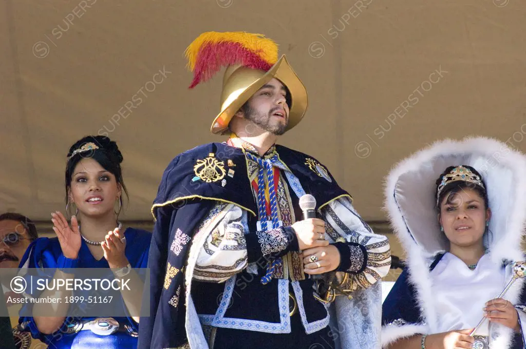 Fiesta De Santa Fe, New Mexico. A Celebration Started In 1712 To Celebrate The Peaceful Retaking Of The City From The Pueblo People In 1692. The Royality