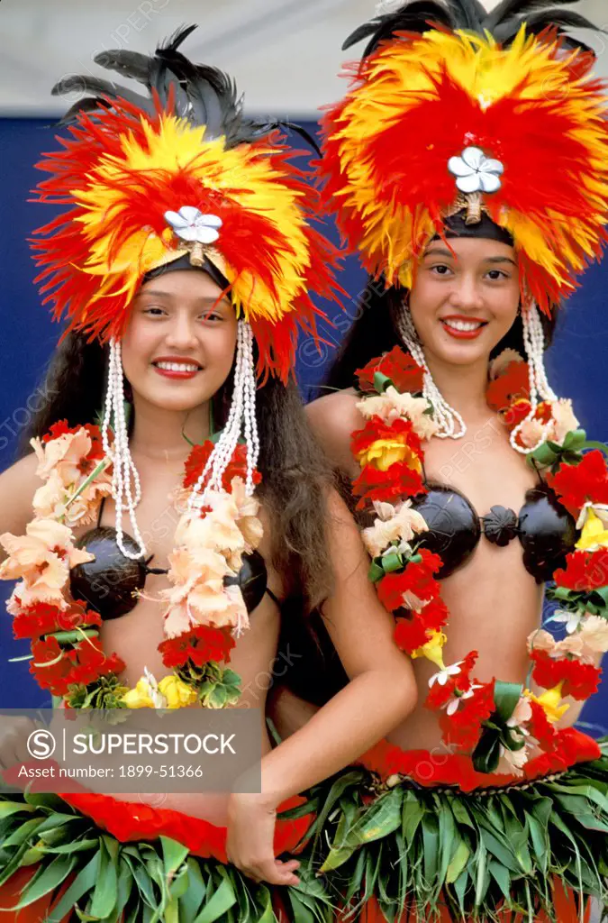 French Polynesia. Tahiti. Bora Bora. Native Dancers