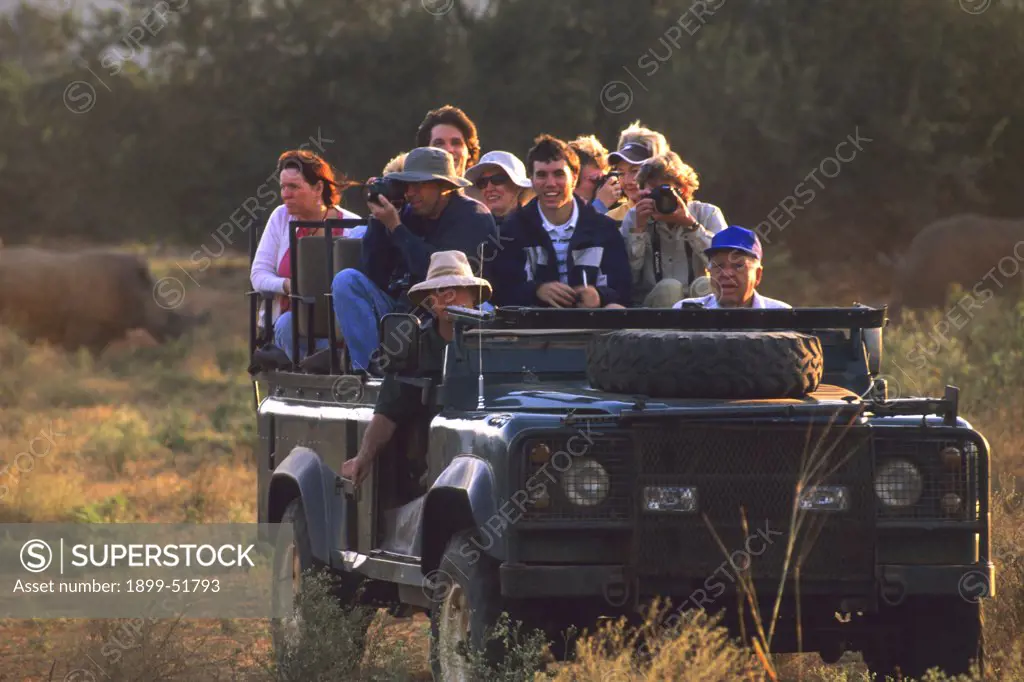South Africa. Kruger National Park. Tourists On Safari